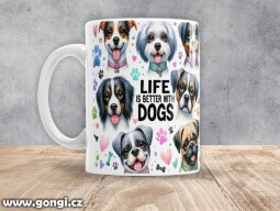 Hrnek - 0197 - Život je lepší se psy